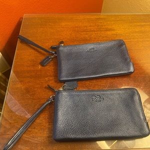 BRAND NEW Coach Navy Blue Wallets with Double Pockets